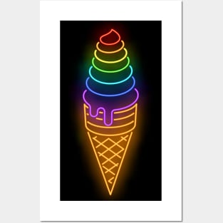 Ice Cream Colorful , LGBTQ , Gay Pride , Bisexual , Lesbian ,Transgender Posters and Art